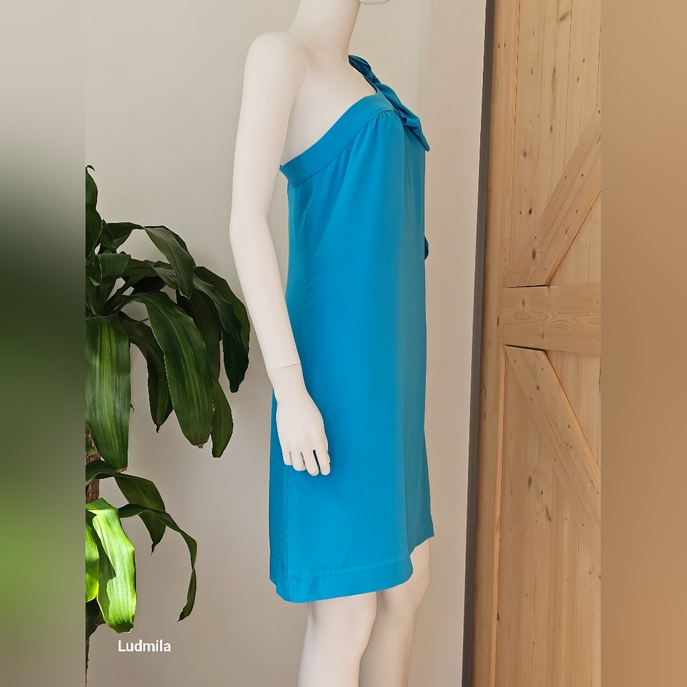 BANANA REPUBLIC Trina Turk Collection 2012 Size 4 100% Silk Light Blue‎ Dress - Picture 6 of 10